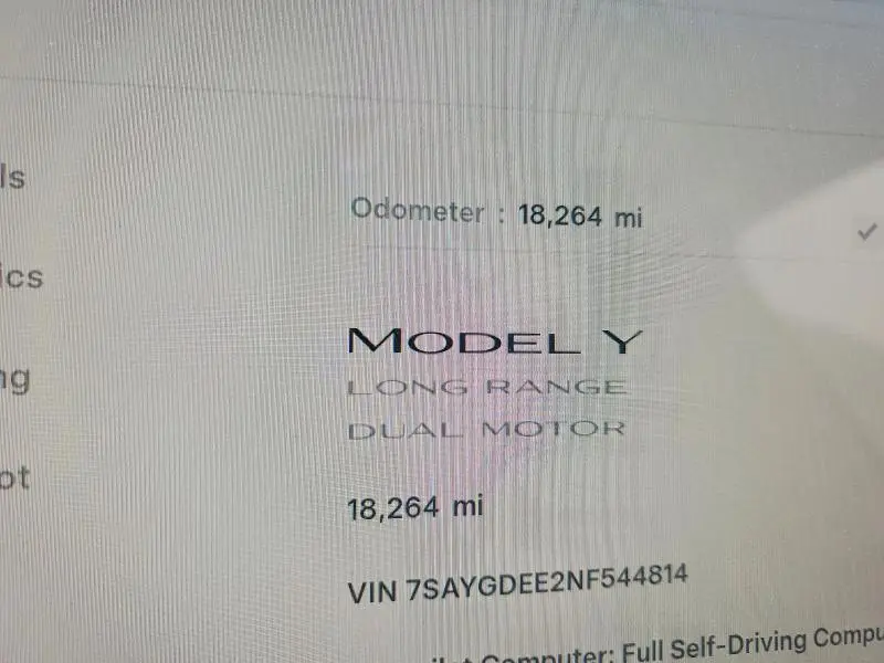 2022 TESLA MODEL Y   