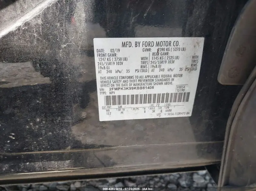 2019 FORD EDGE TITANIUM