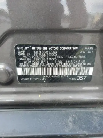 2017 MITSUBISHI OUTLANDER SPORT ES  