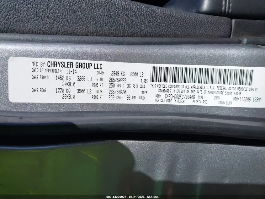 2015 DODGE DURANGO LIMITED