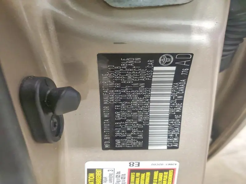 2010 TOYOTA COROLLA BASE  