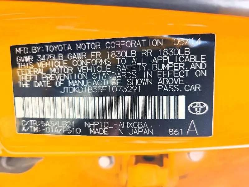 2014 TOYOTA PRIUS C FOUR  