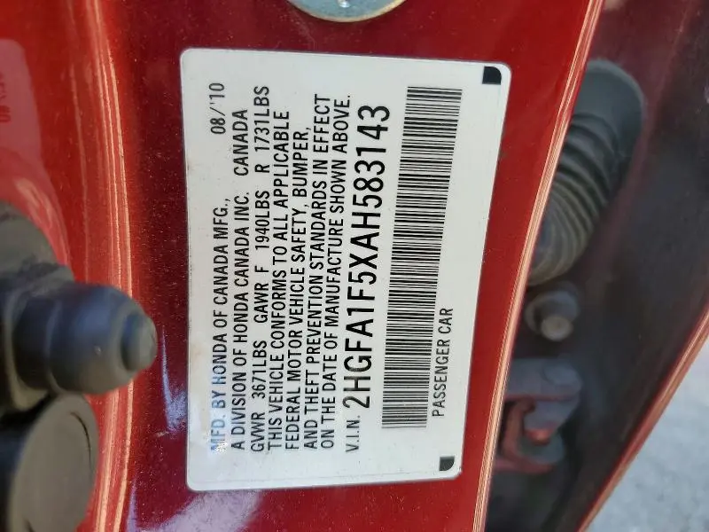 2010 HONDA CIVIC LX  