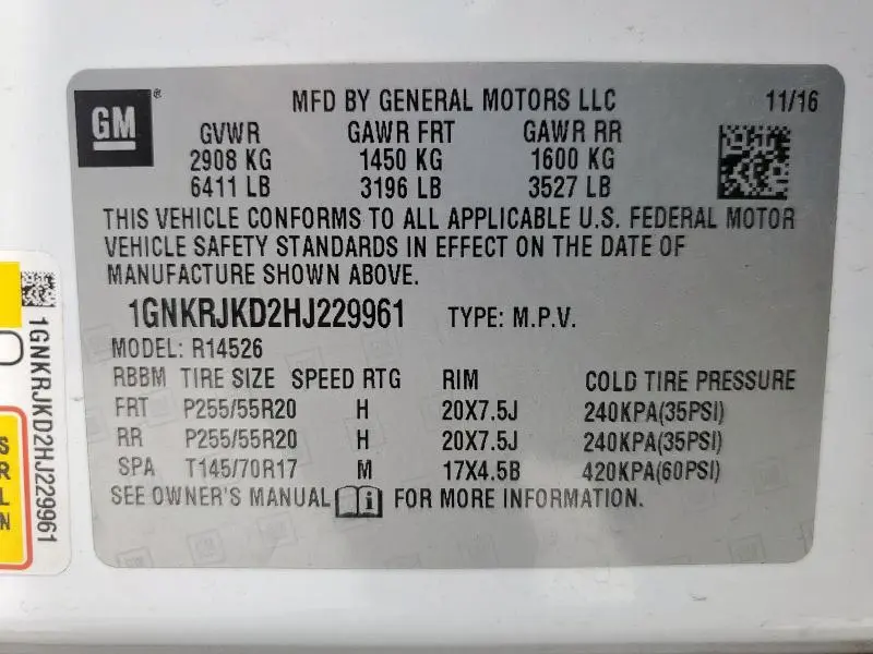 2017 CHEVROLET TRAVERSE PREMIER  