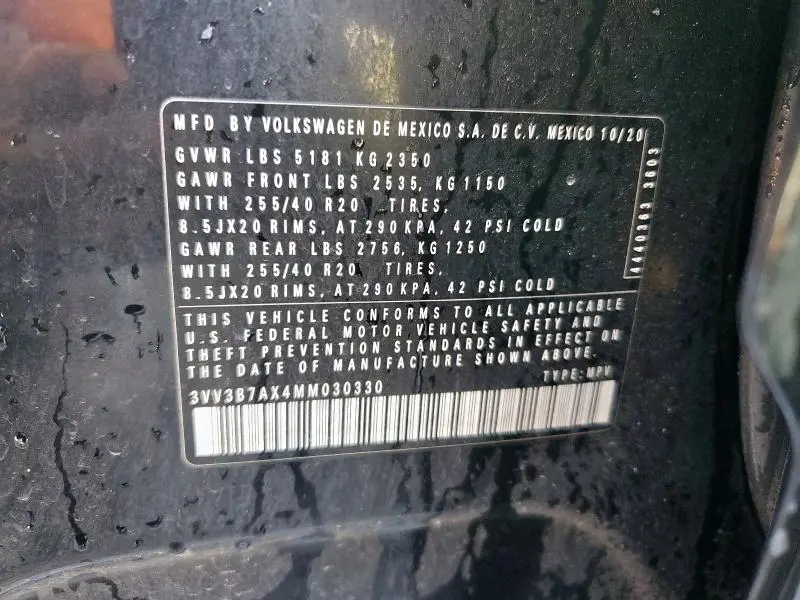 2021 VOLKSWAGEN TIGUAN SE  