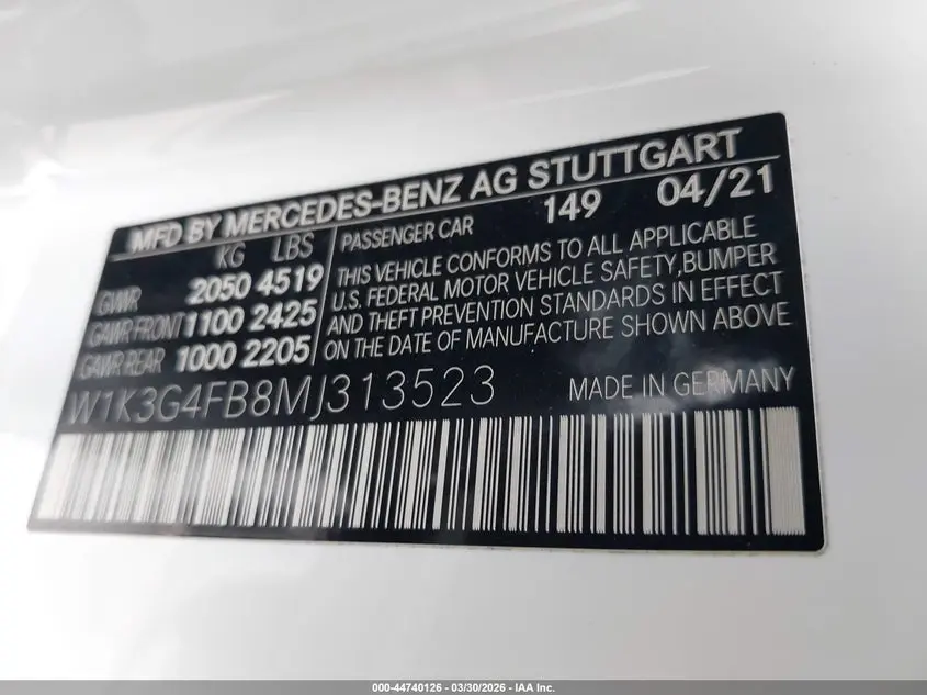 2021 MERCEDES-BENZ A 220 4MATIC