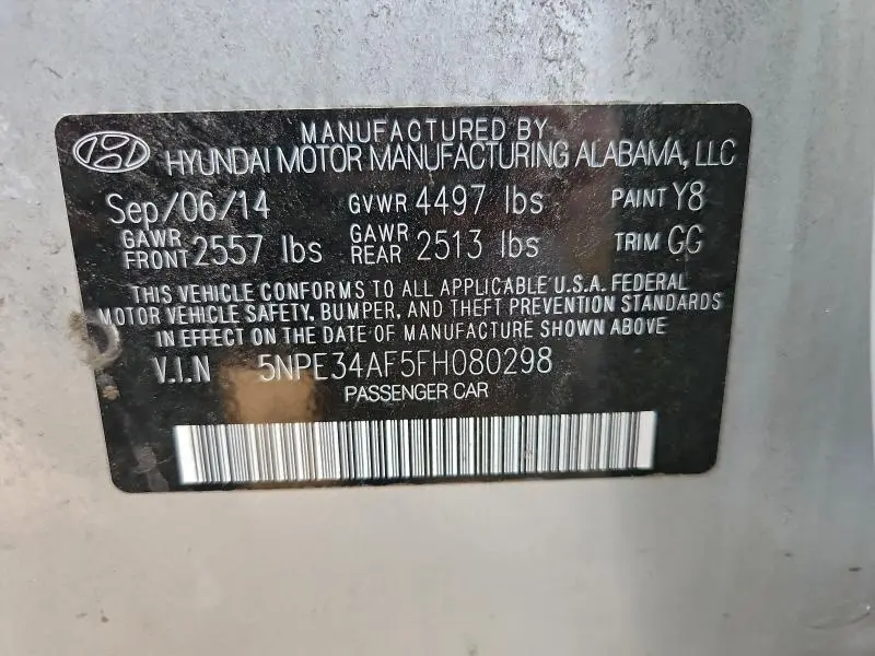 2015 HYUNDAI SONATA SPORT  