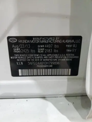 2013 HYUNDAI SONATA SE  