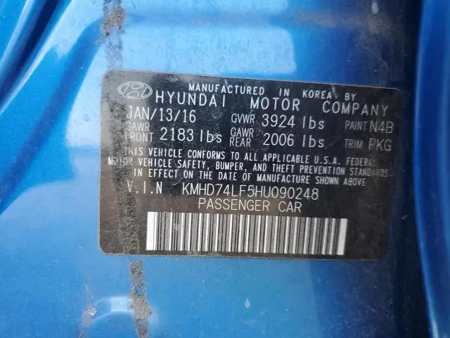 2017 HYUNDAI ELANTRA SE  