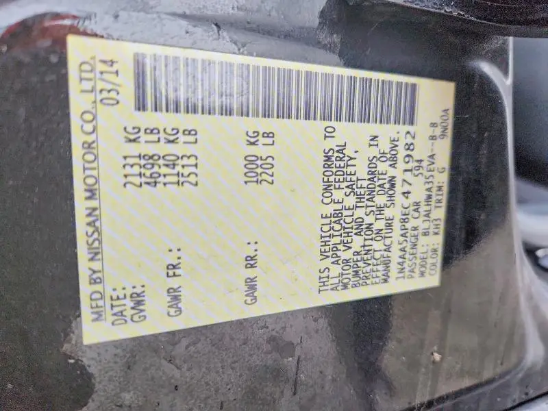 2014 NISSAN MAXIMA 3.5 SV  