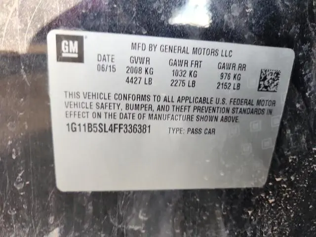 2015 CHEVROLET MALIBU LS  