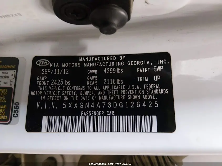 2013 KIA OPTIMA EX