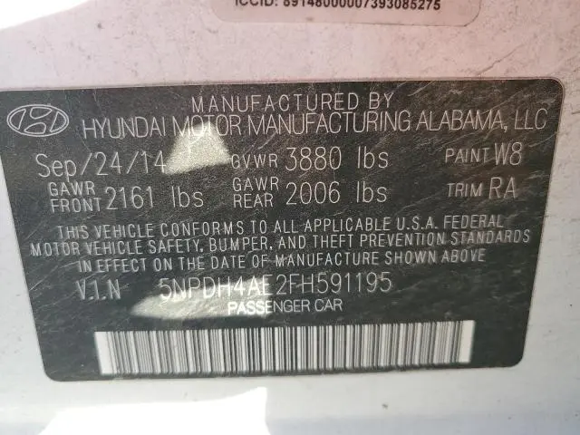 2015 HYUNDAI ELANTRA SE