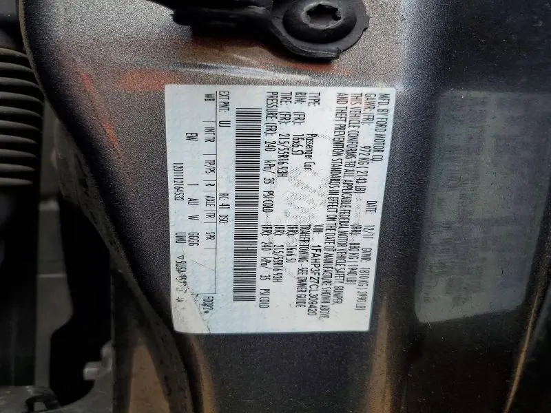 2012 FORD FOCUS SE  