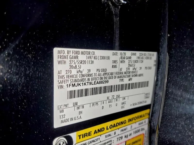 2020 FORD EXPEDITION MAX LIMITED  