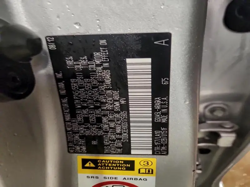 2013 TOYOTA HIGHLANDER LIMITED  