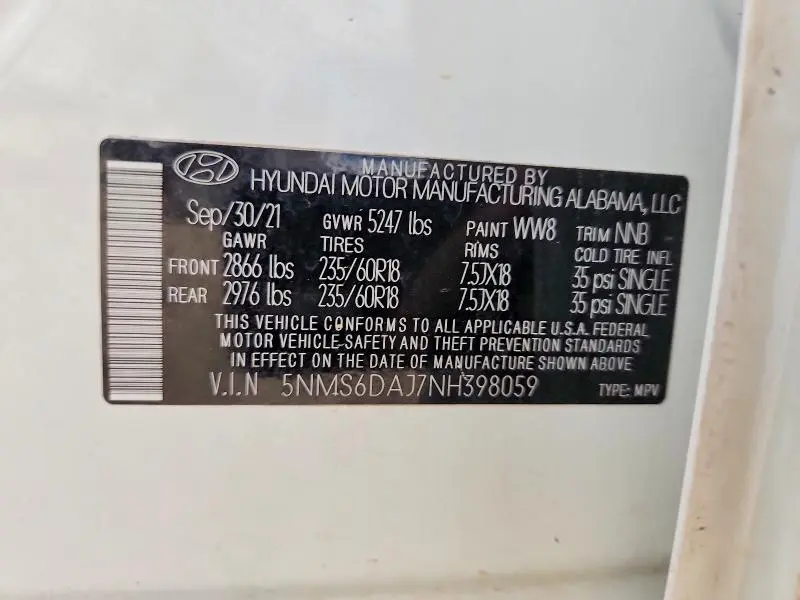 2022 HYUNDAI SANTA FE   