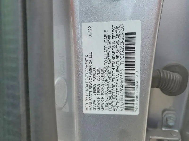 2022 ACURA TLX TECHNOLOGY  