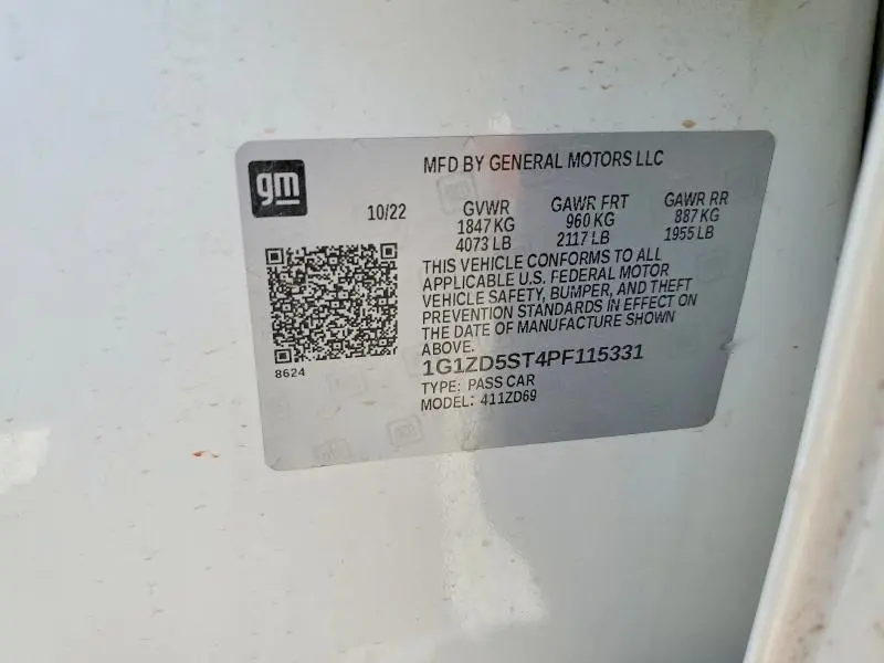 2023 CHEVROLET MALIBU LT  