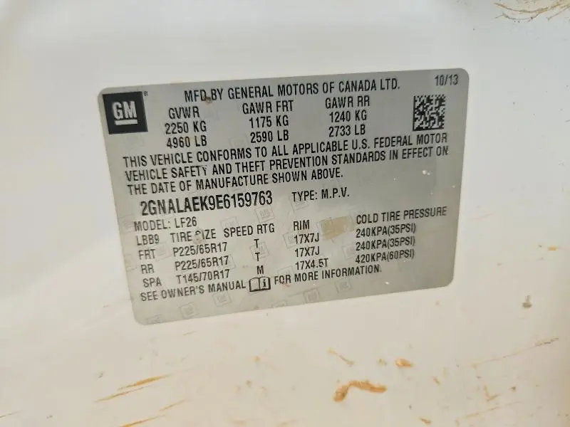 2014 CHEVROLET EQUINOX LS  