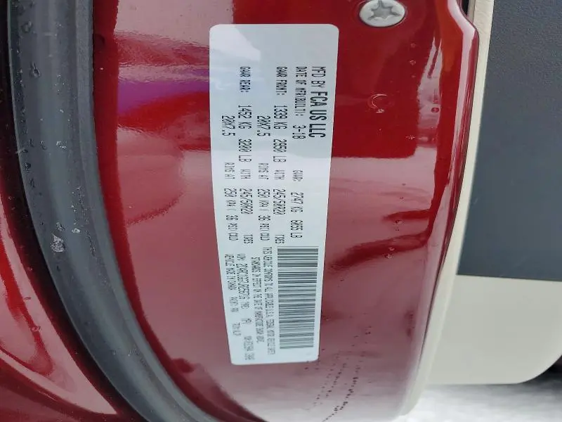 2018 CHRYSLER PACIFICA LIMITED  