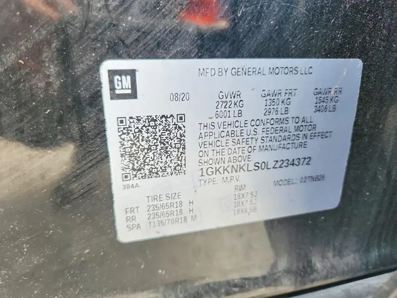 2020 GMC ACADIA SLE  