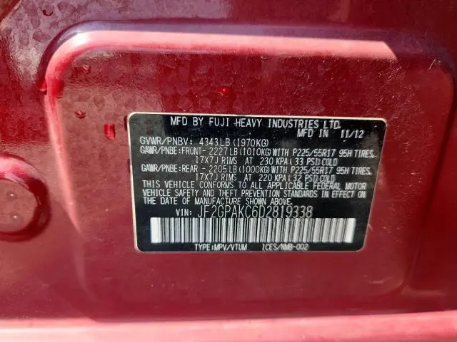 2013 SUBARU XV CROSSTREK 2.0 LIMITED  