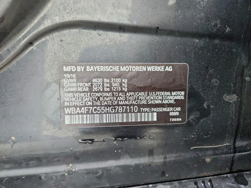 2017 BMW 430I GRAN COUPE  