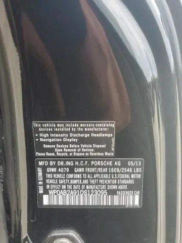 2013 PORSCHE 911 CARRERA S  