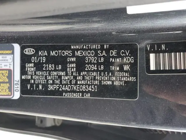 2019 KIA FORTE FE  