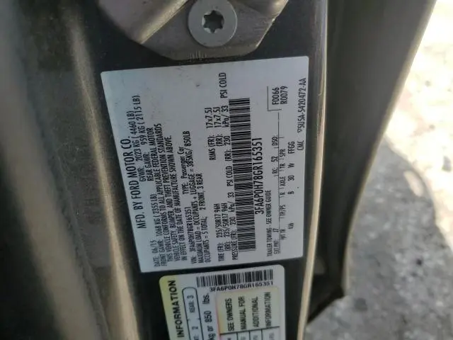 2016 FORD FUSION SE  