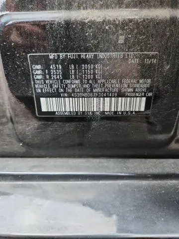 2015 SUBARU LEGACY   
