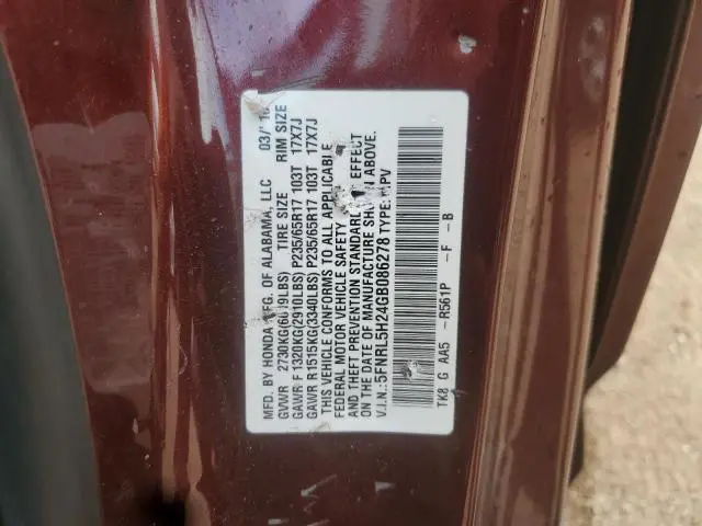 2016 HONDA ODYSSEY LX  