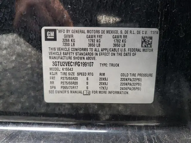 2015 GMC SIERRA K1500 SLT  