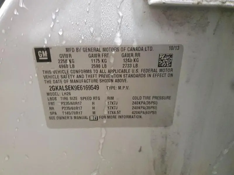 2014 GMC TERRAIN SLT  