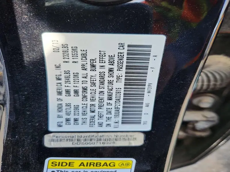 2013 ACURA TL   