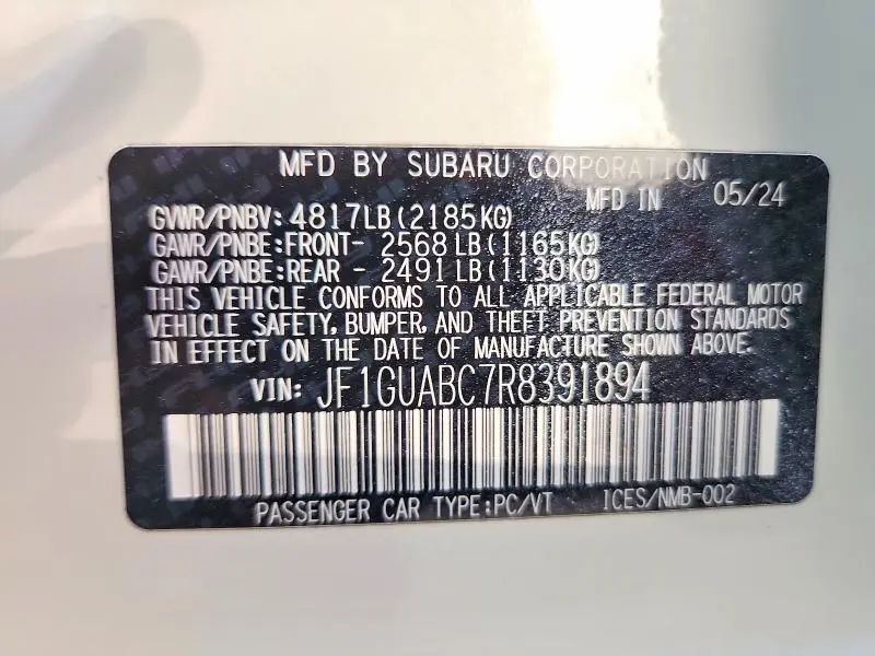2024 SUBARU IMPREZA   