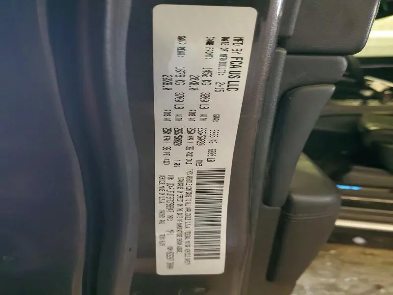 2015 JEEP GRAND CHEROKEE SUMMIT  