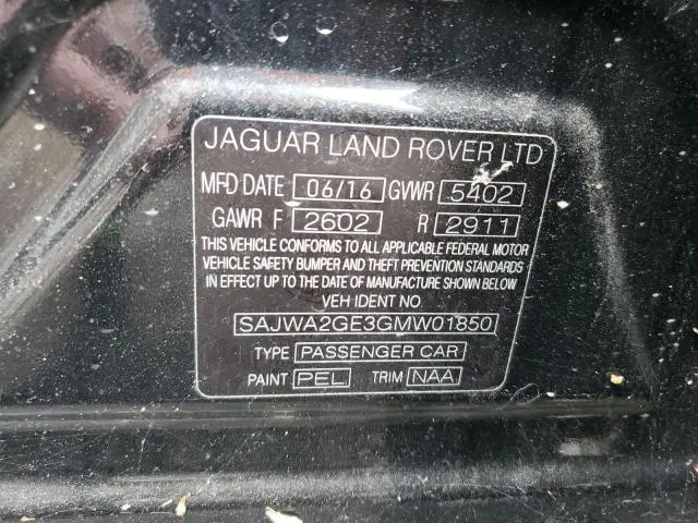 2016 JAGUAR XJL SUPERCHARGED  