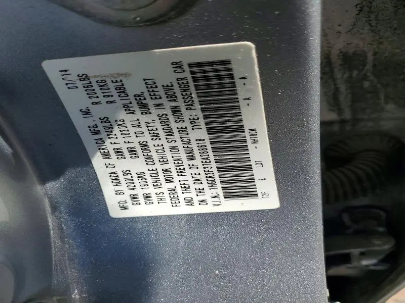 2014 HONDA ACCORD LX  