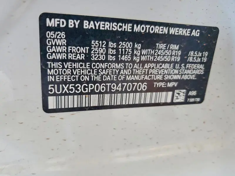 2026 B M W X SERIES X3 4D SUV 30 XDRIVE MSPORT