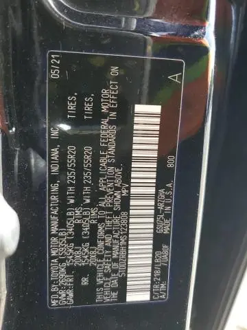 2021 TOYOTA HIGHLANDER LIMITED  