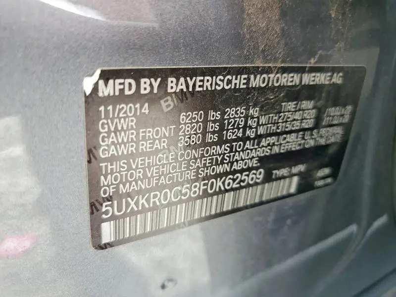 2015 BMW X5 XDRIVE35I  