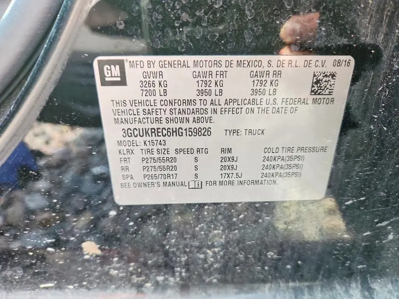 2017 CHEVROLET SILVERADO K1500 LT  