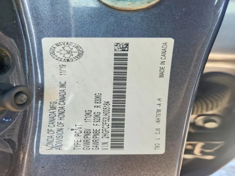 2020 HONDA CIVIC LX  