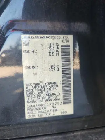 2018 NISSAN ALTIMA 2.5  