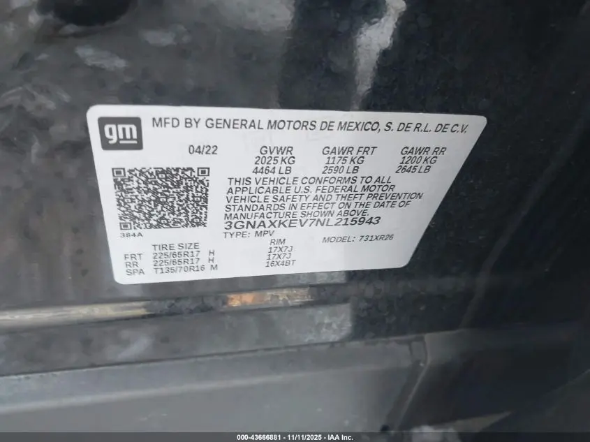 2022 CHEVROLET EQUINOX FWD LT