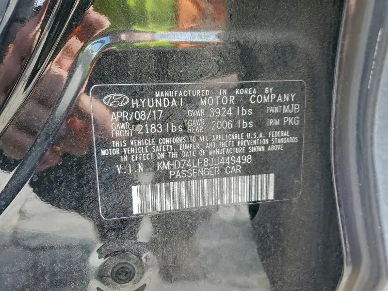 2018 HYUNDAI ELANTRA SE  