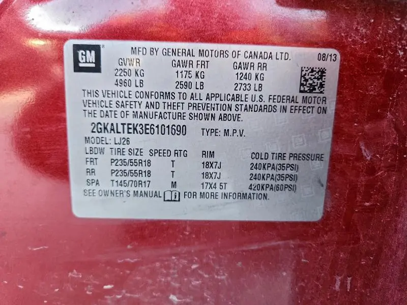 2014 GMC TERRAIN SLT  