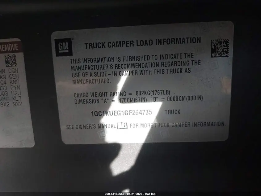 2016 CHEVROLET SILVERADO 2500HD WT